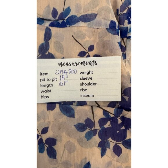 NWT ASTR The Label Medium Blush Peach/Pink Cobalt Floral Midi Dress Lightweight - Picture 15 of 16